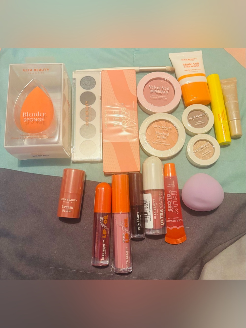 Ulta Beauty Makeup Collection with cosmetic bag and facial wipes